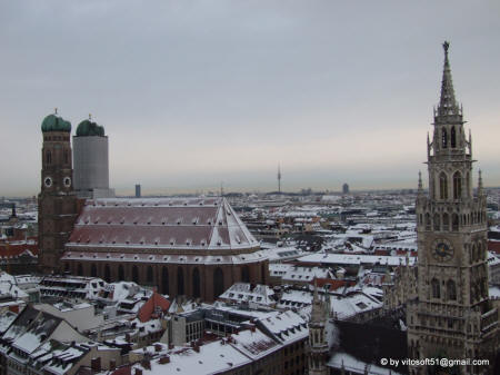 Monaco - Panorama sulla Marienplatz